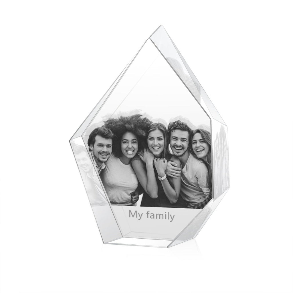 Custom 3d Photo Crystal Shard Ornament - 100*40*130mm - Engraved Memories