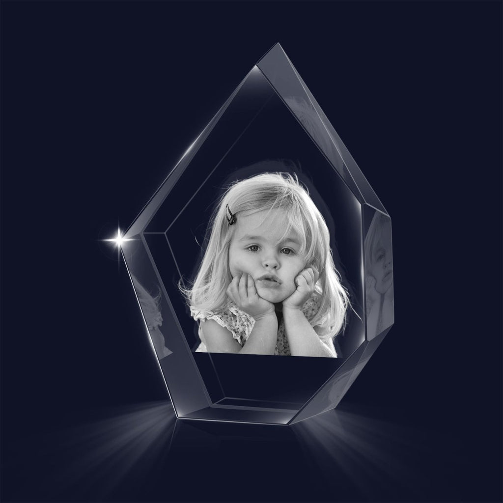 Custom 3d Photo Crystal Shard Ornament - 110*40*150mm - Engraved Memories