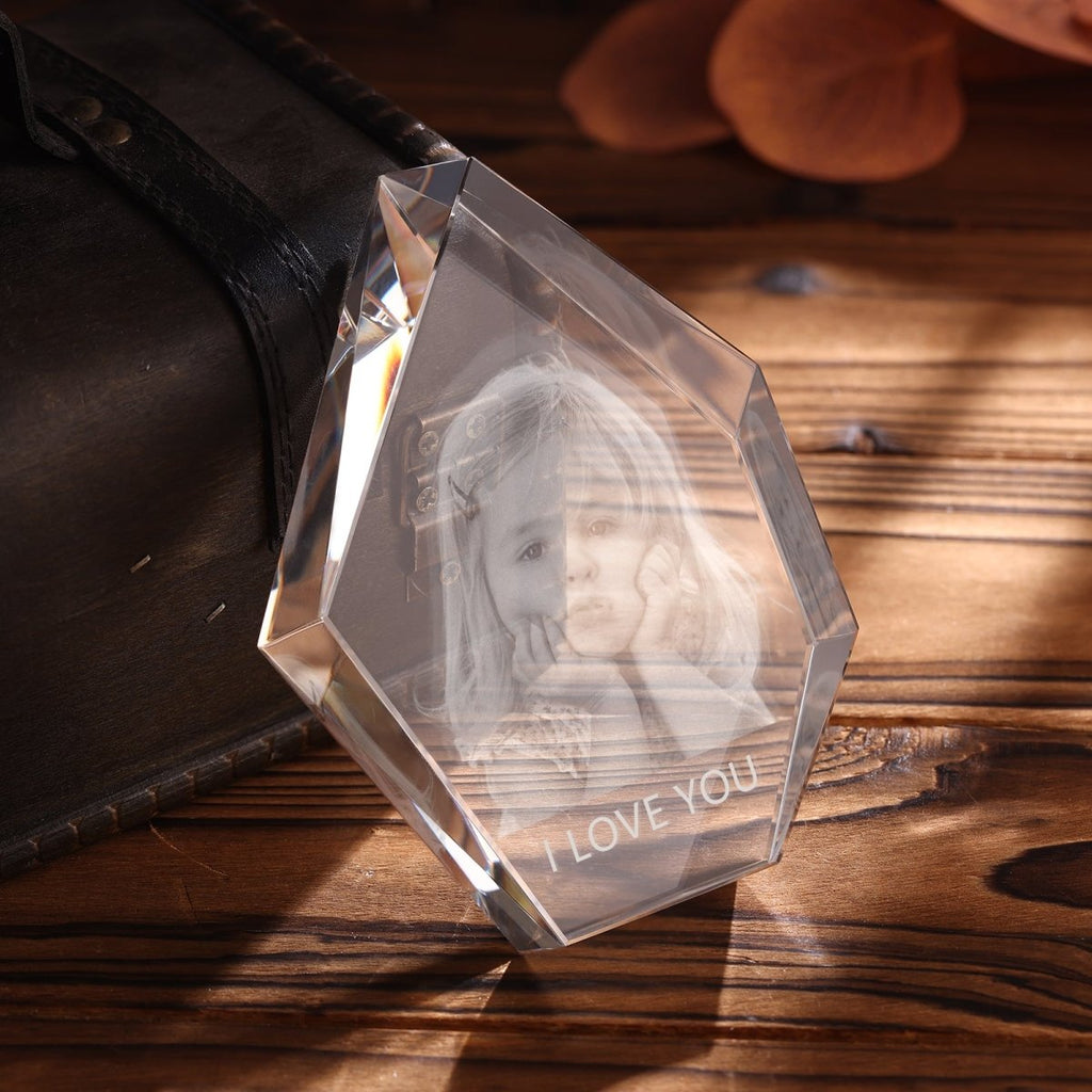 Custom 3d Photo Crystal Shard Ornament - 110*40*150mm - Engraved Memories