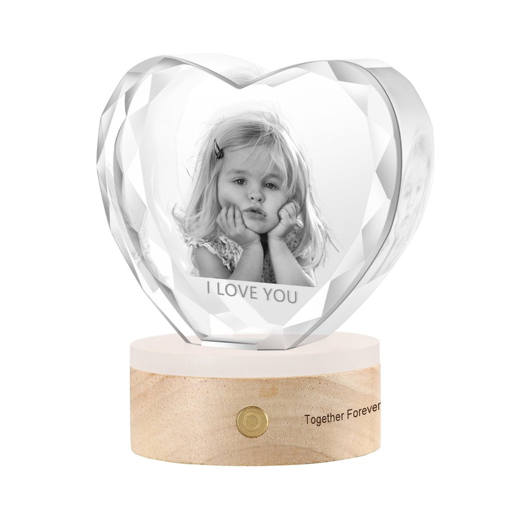 Engravable LED Base for Photo Crystal Ornaments (batteries) - Engraved Memories