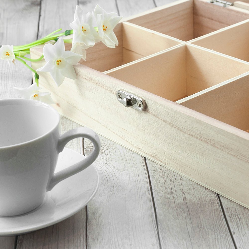 Gentlemen's Teas Personalised Wooden Tea Box - Engraved Memories