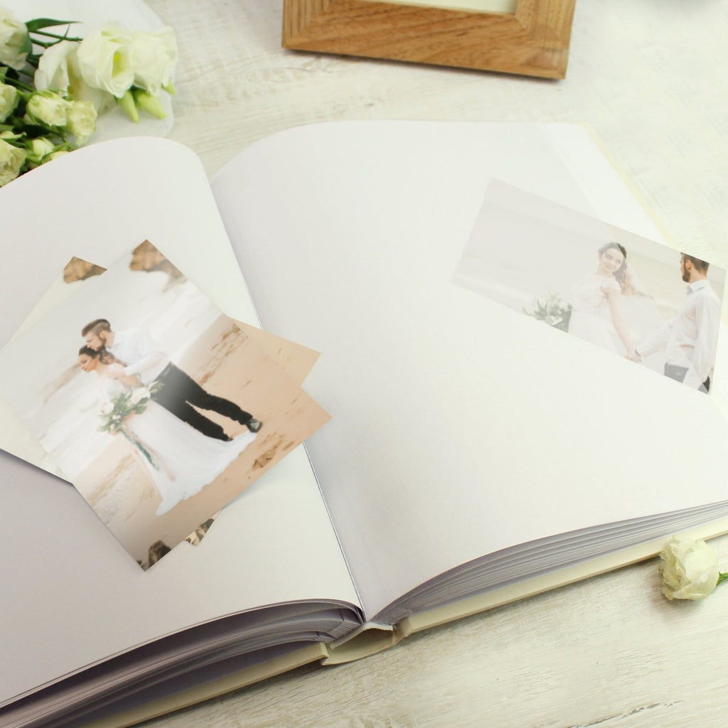 Personalised Botanical Traditional Wedding Photo Album - Engraved Memories