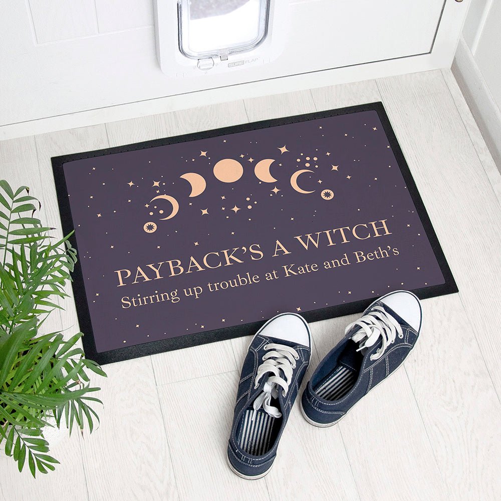 Personalised Celestial Moon Phase Indoor Doormat - Engraved Memories