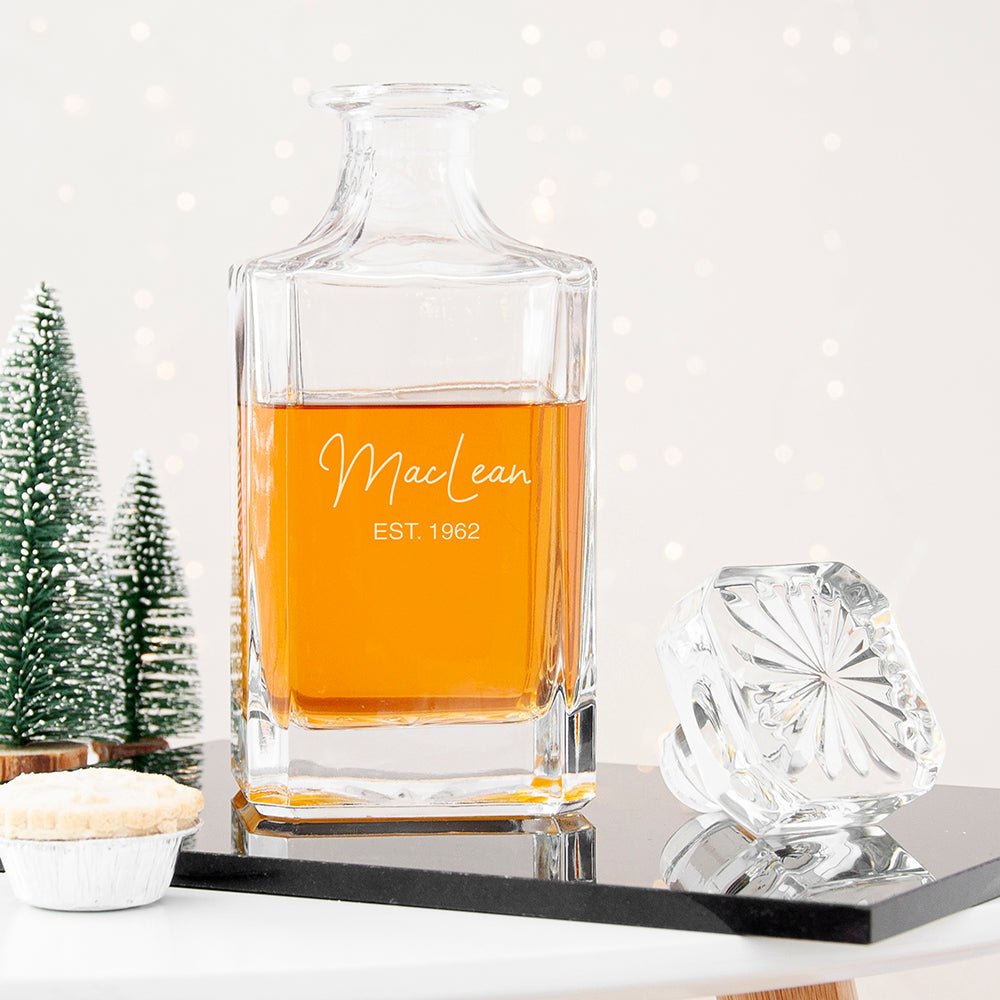 Personalised Classic Signature Square Decanter - Engraved Memories