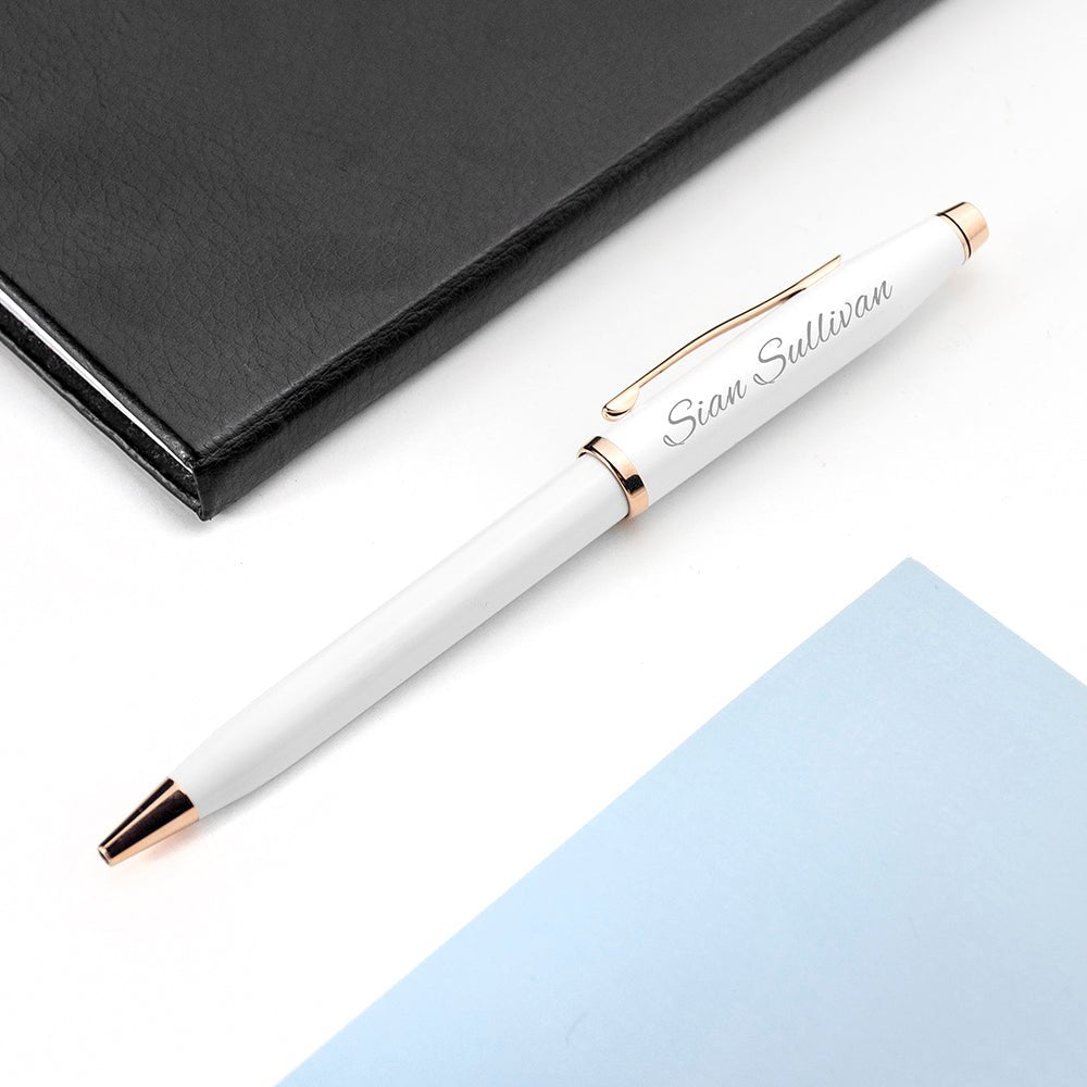 Personalised Cross Century II Pen in White - Engraved Memories