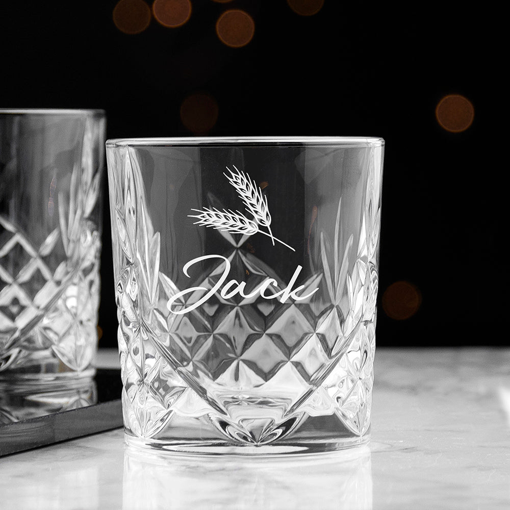 Personalised Crystal Icon Whisky Tumbler - Engraved Memories