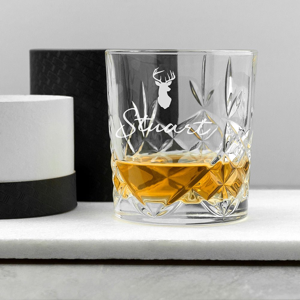 Personalised Crystal Icon Whisky Tumbler - Engraved Memories