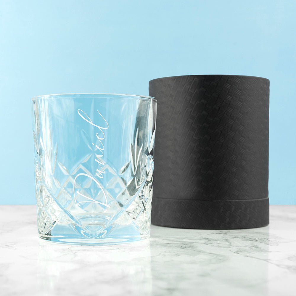 Personalised Crystal Whisky Tumbler - Engraved Memories