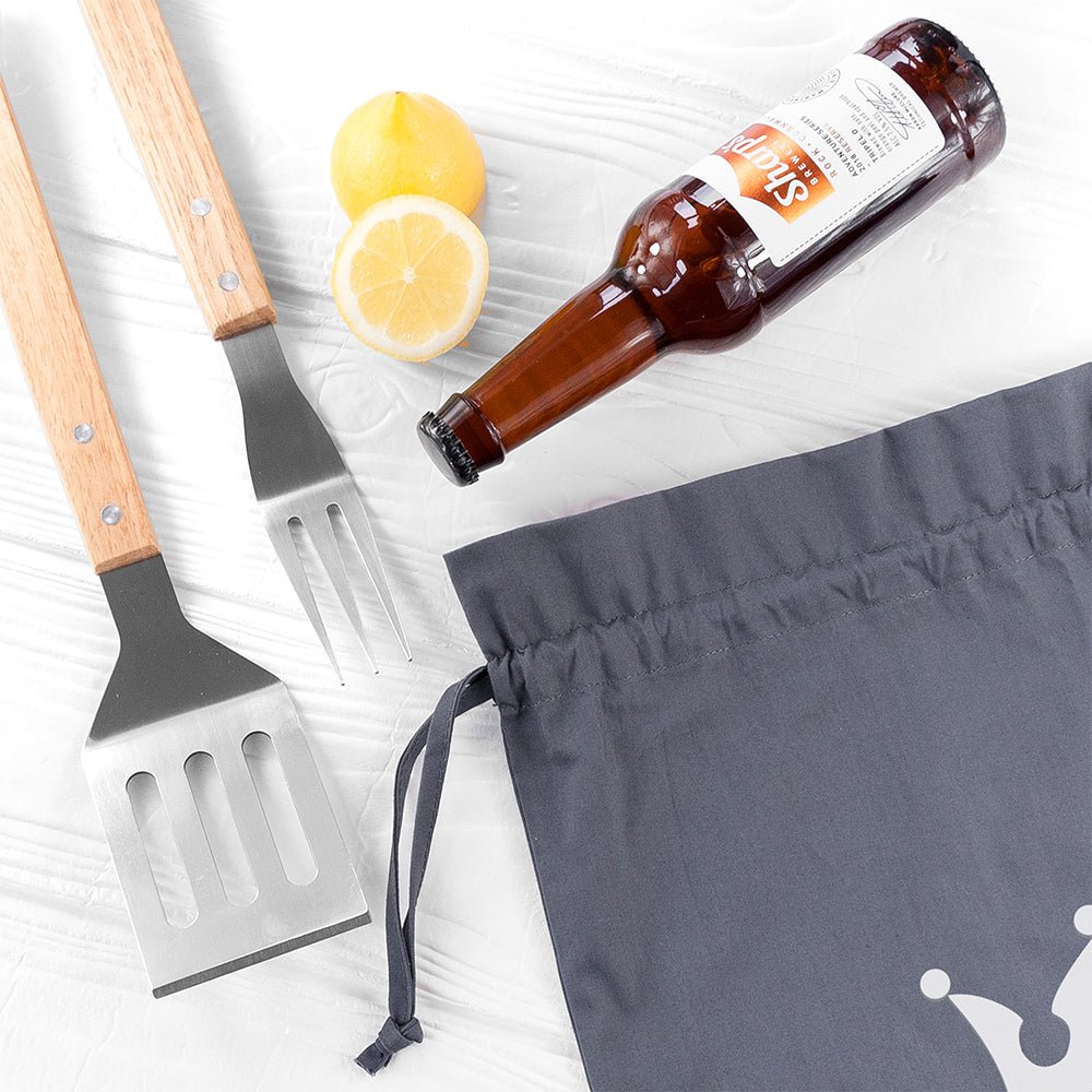 Personalised Dad is King Of The Grill BBQ Tools Set - Engraved Memories