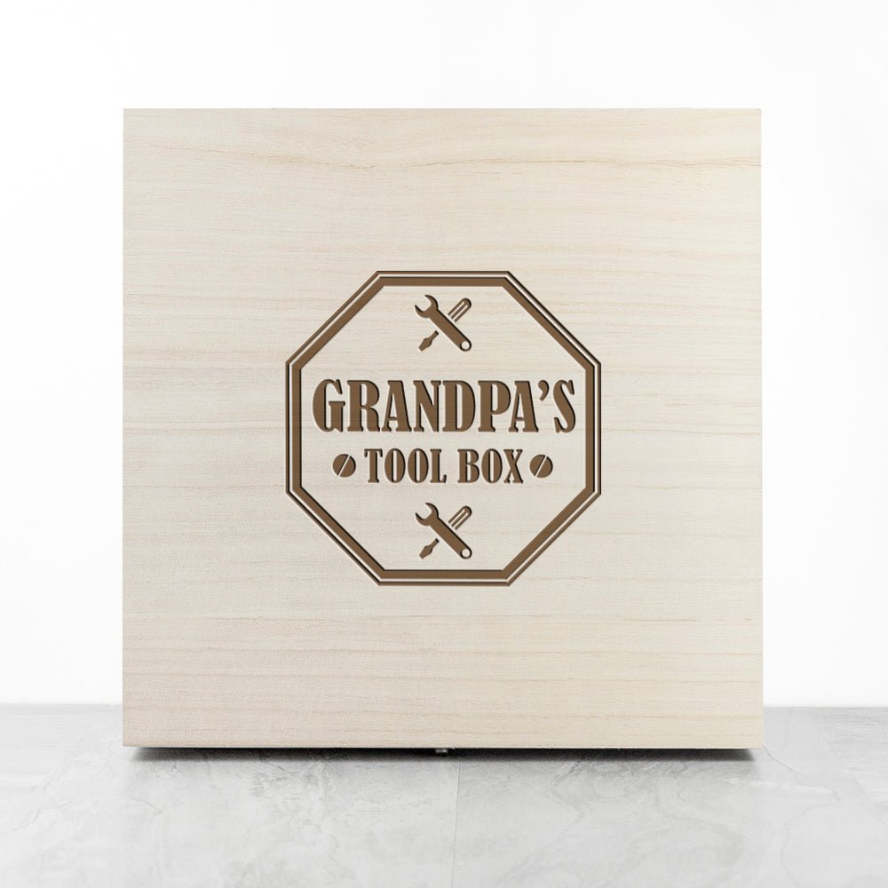 Personalised Dad's Emblem Tool Box - Engraved Memories