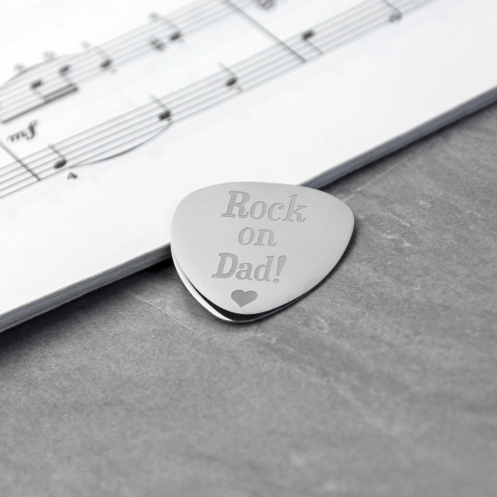 Personalised Dad's Plectrum - Engraved Memories