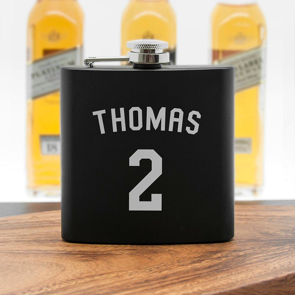 Personalised Football Shirt Hip Flask - Engraved Memories