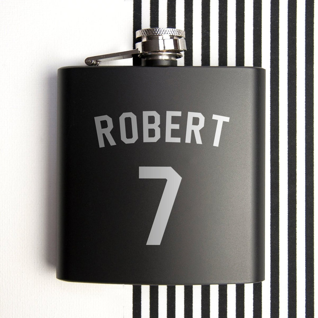 Personalised Football Shirt Hip Flask - Engraved Memories