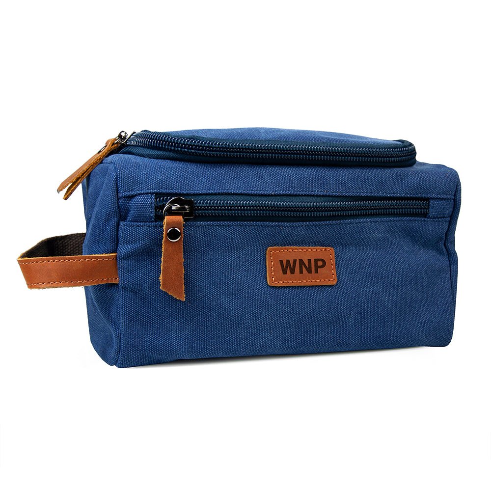 Personalised Jetsetter Denim Wash Bag - Engraved Memories