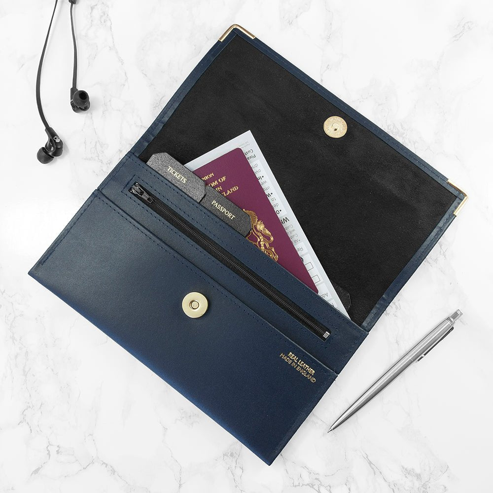 Personalised Luxury Travel Organiser - Engraved Memories