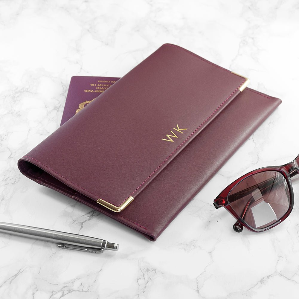 Personalised Luxury Travel Organiser - Engraved Memories