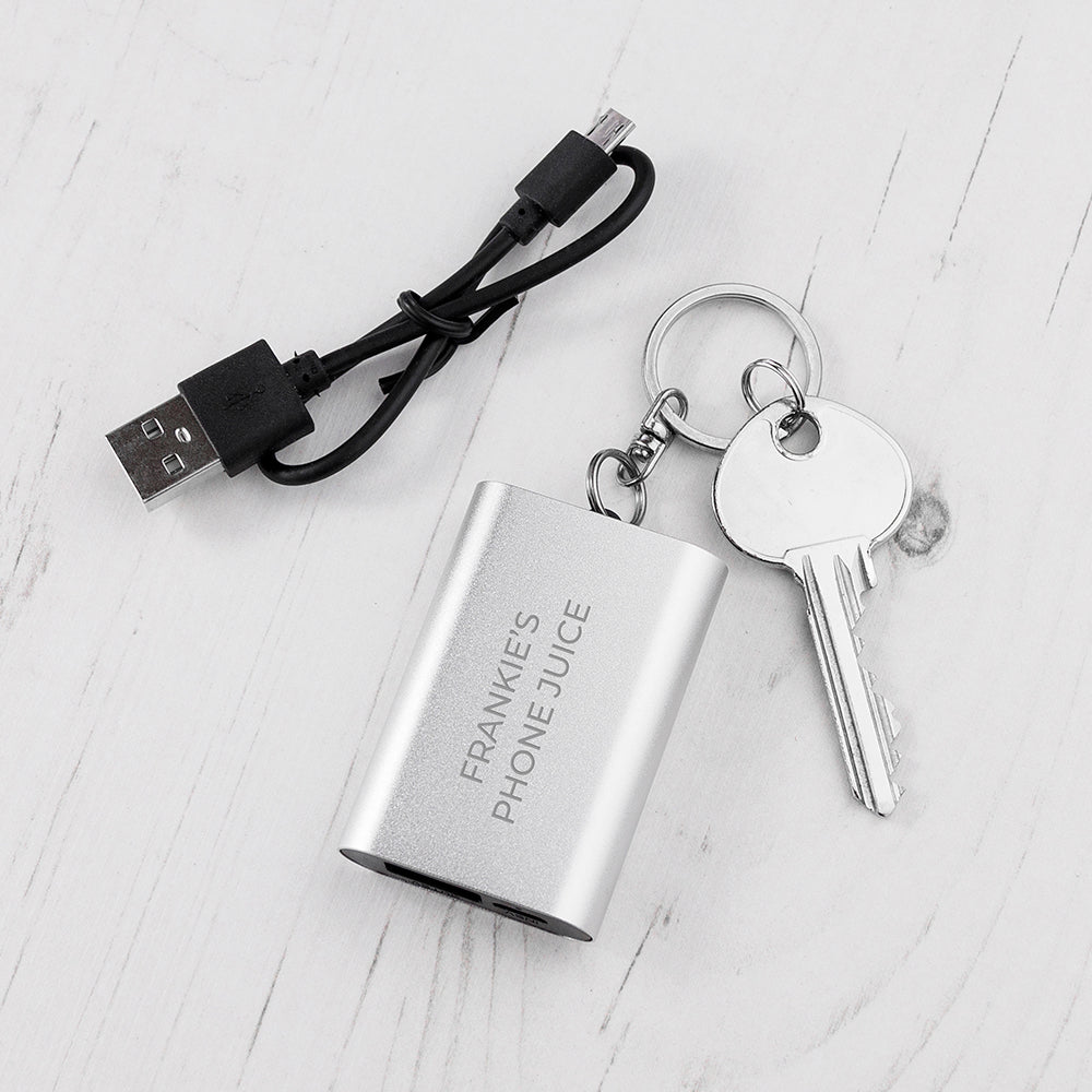 Personalised Miniature Powerbank Keyring - Engraved Memories