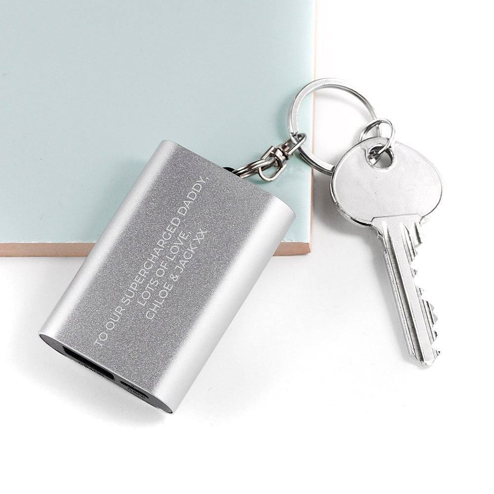 Personalised Miniature Powerbank Keyring - Engraved Memories