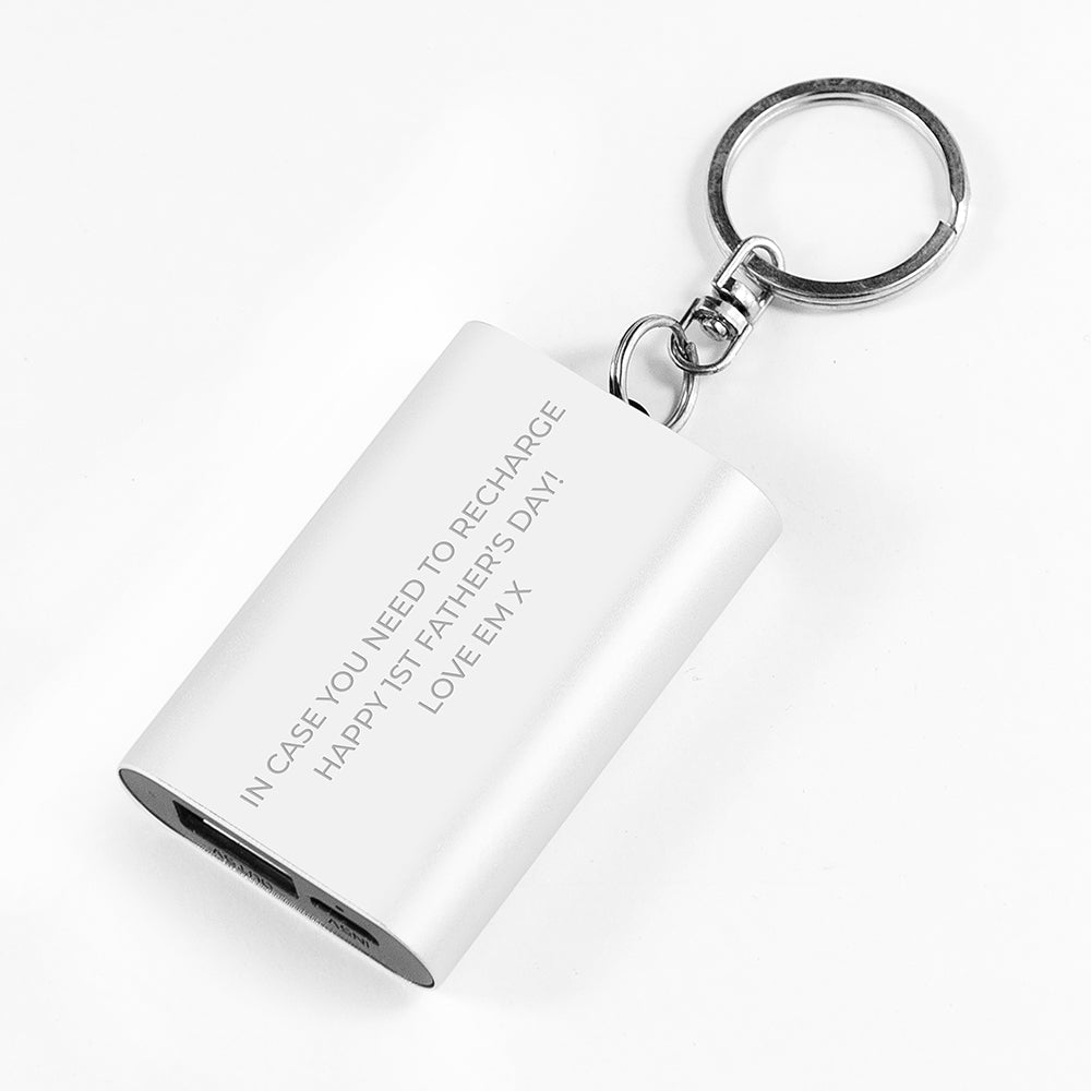 Personalised Miniature Powerbank Keyring - Engraved Memories