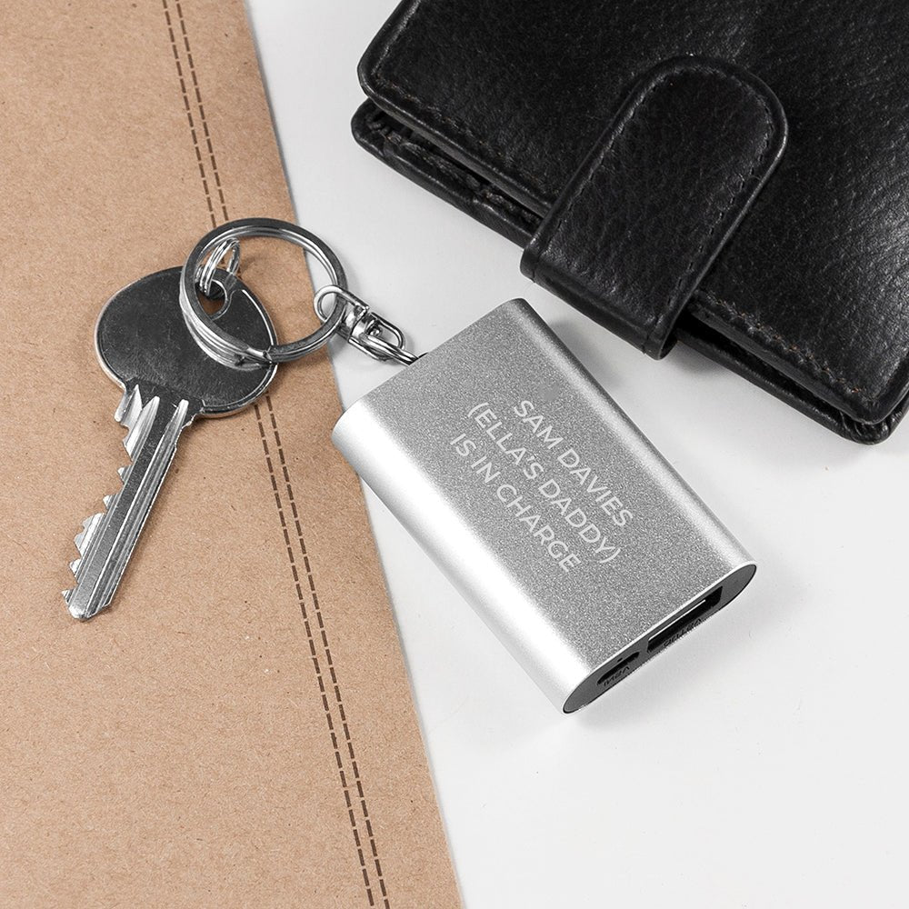 Personalised Miniature Powerbank Keyring - Engraved Memories