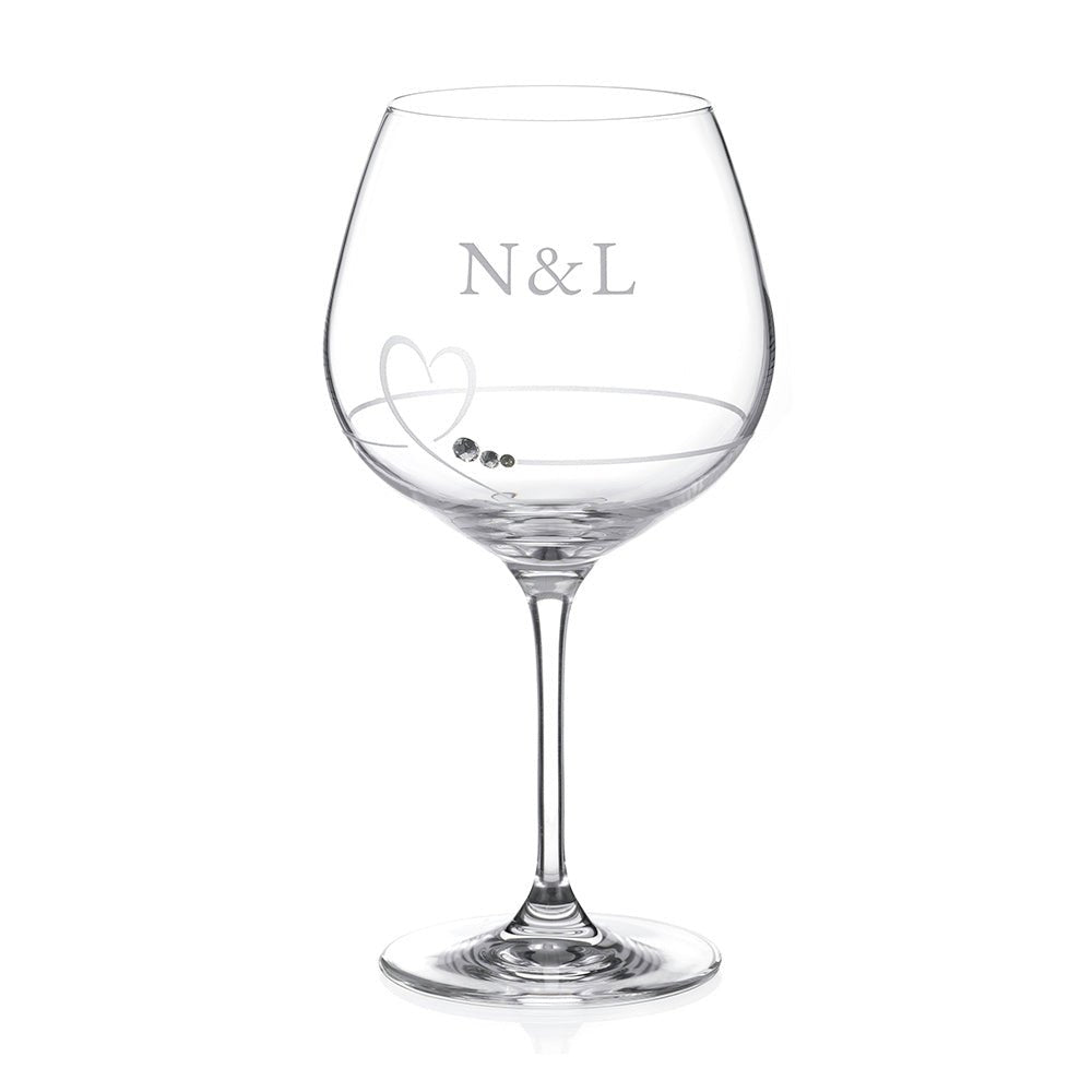 Personalised Petit Gin Glass with Swarovski Crystals - Engraved Memories