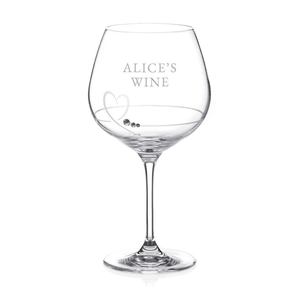 Personalised Petit Gin Glass with Swarovski Crystals - Engraved Memories