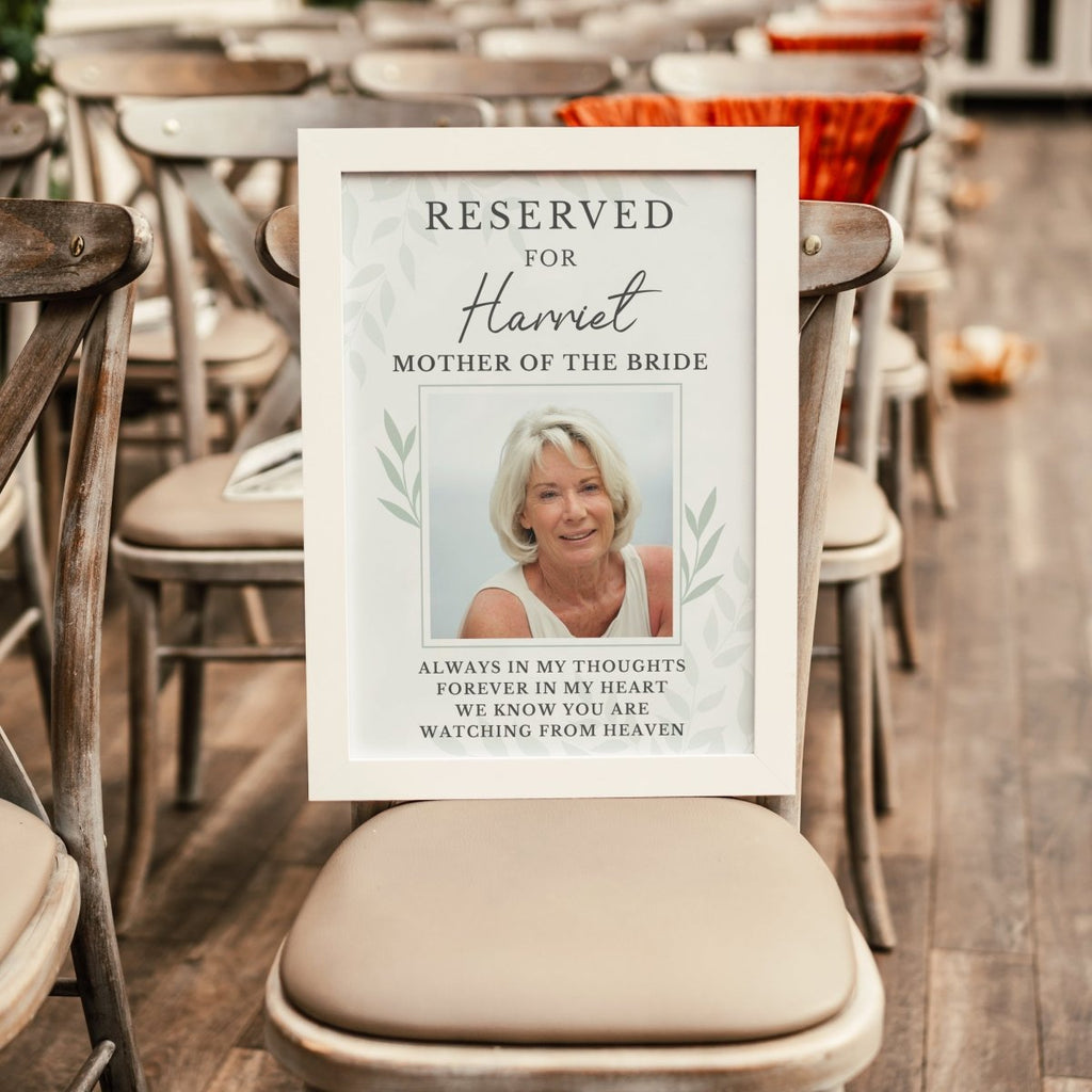 Personalised Reserved For Memorial A3 White Framed Print - Engraved Memories