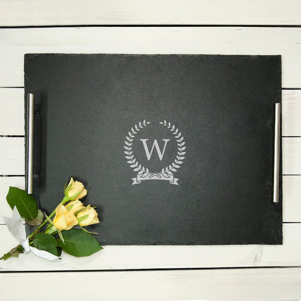 Personalised Slate Breakfast In Bed Tray - Engraved Memories