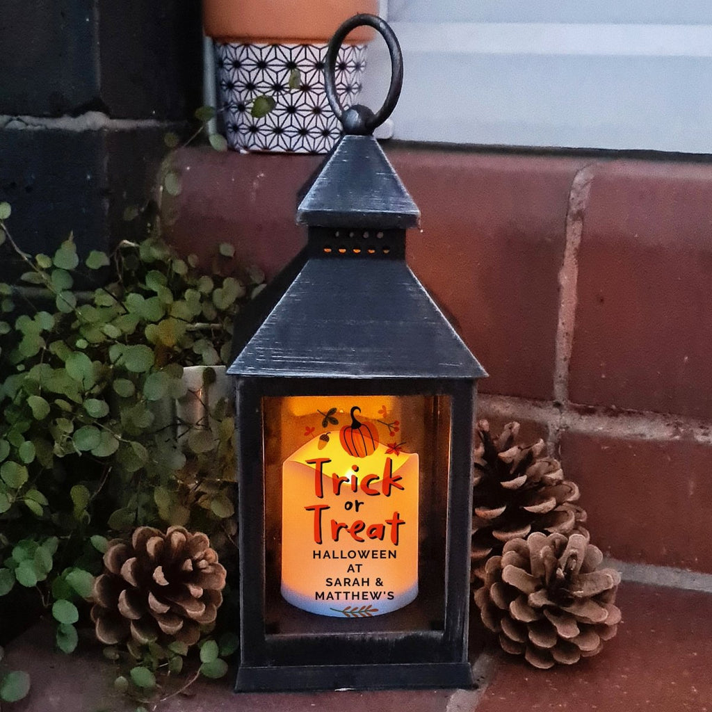 Personalised Trick or Treat Halloween Lantern - Engraved Memories