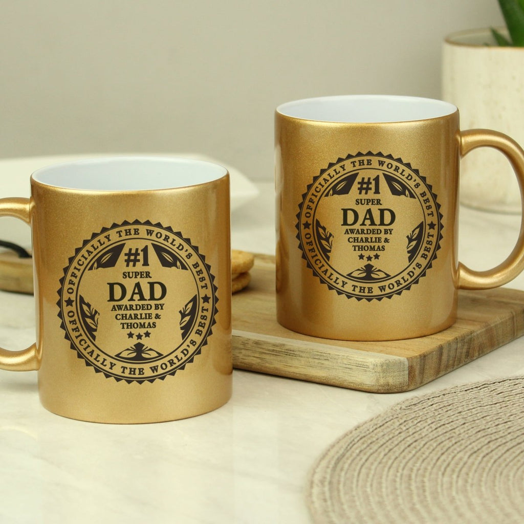 Personalised Worlds Best Gold Mug - Engraved Memories