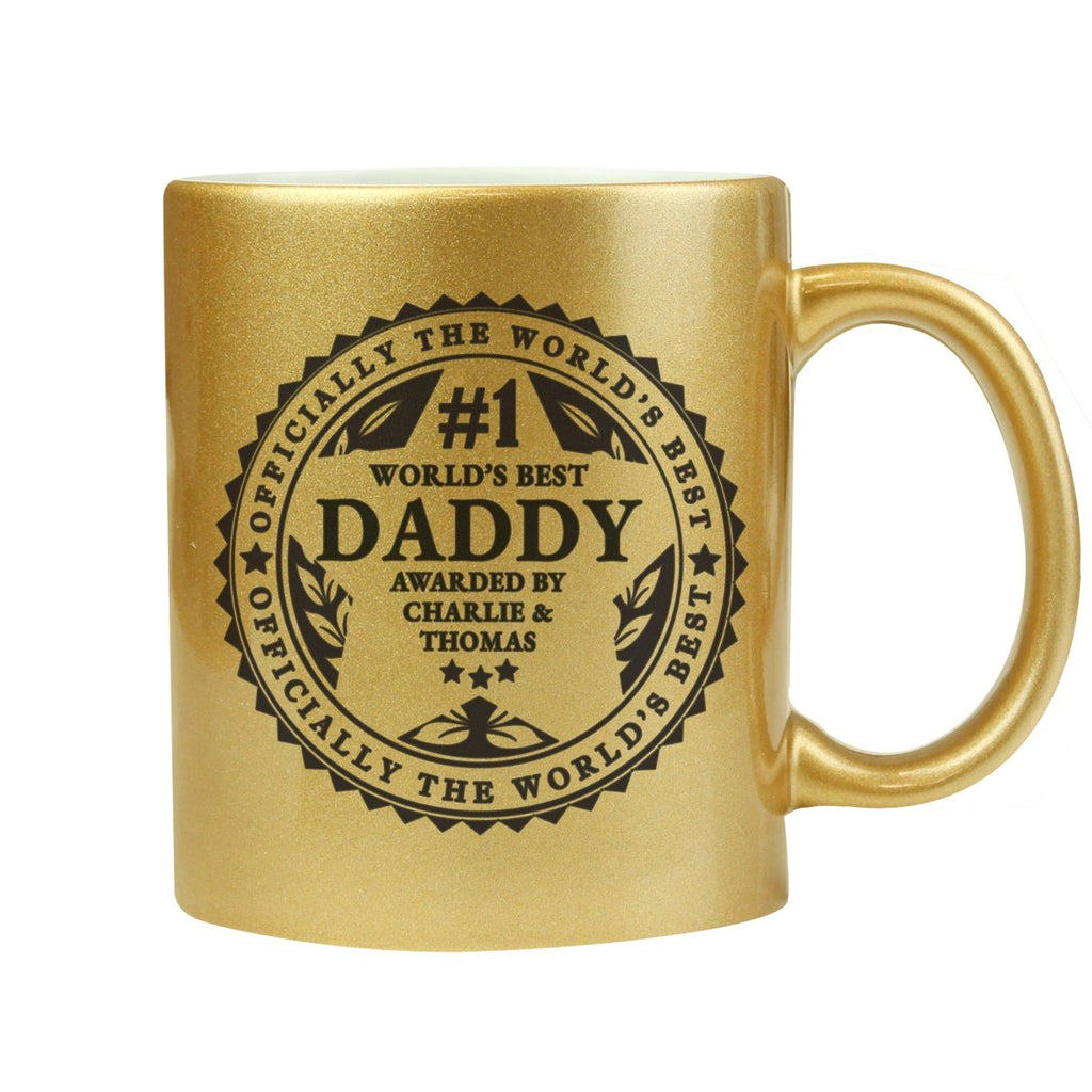 Personalised Worlds Best Gold Mug - Engraved Memories