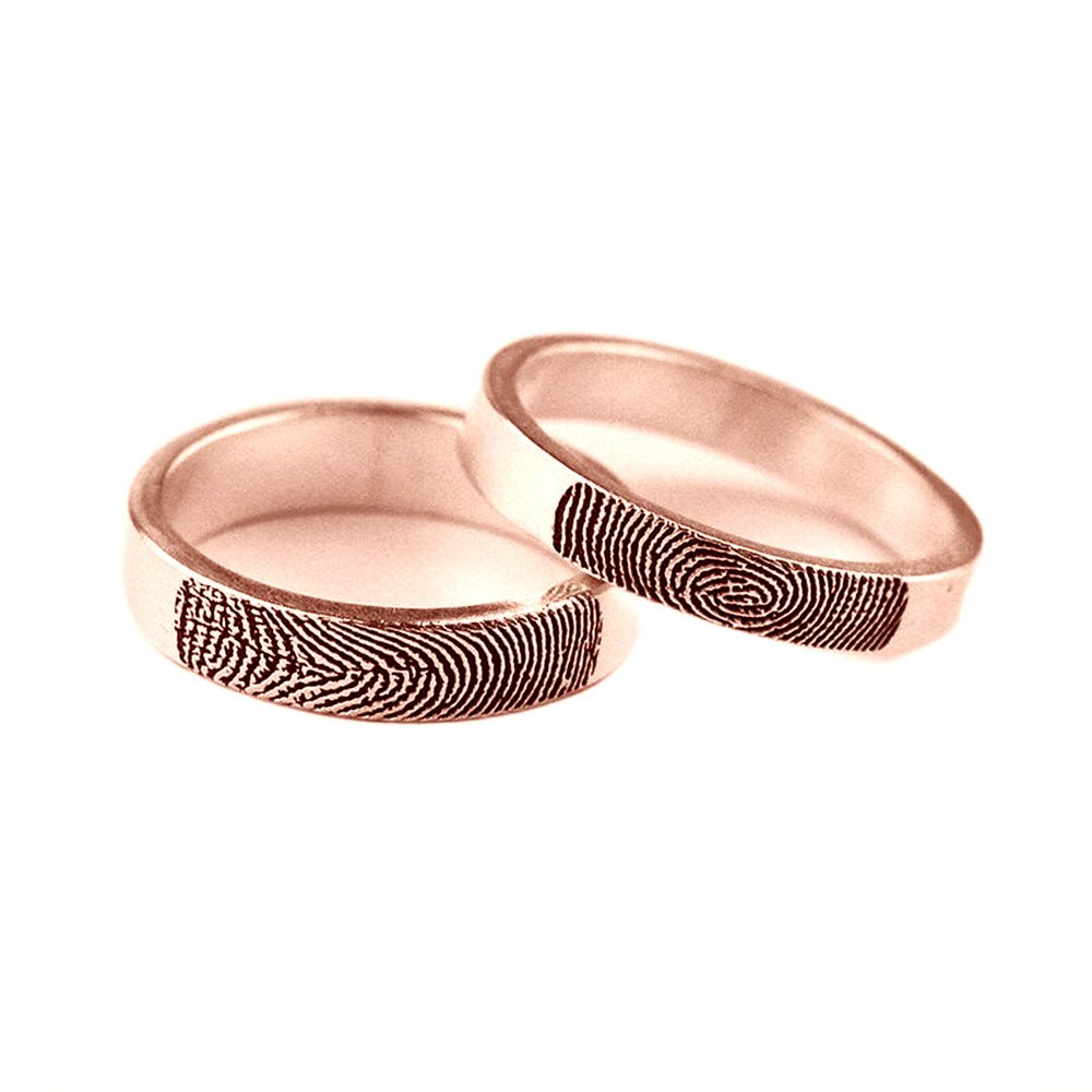 Special Designed Fingerprint Ring/ His and Her Ring/ Couple Ring/ outlet Gold Ring/ Wedding Ring / Women Ring/ Mother Ring