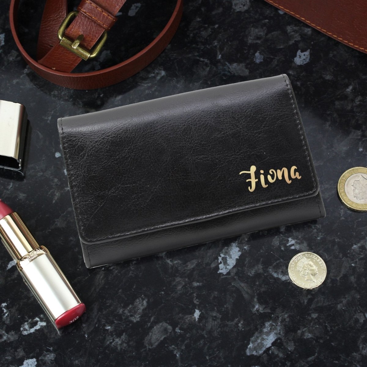 Personalised Ladies Coin Purse Card Wallet - Customised Elegant Stylish  Design | eBay